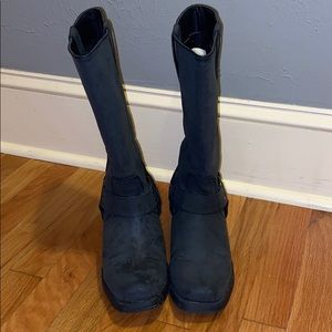 Forever 21 gray motorcycle boots